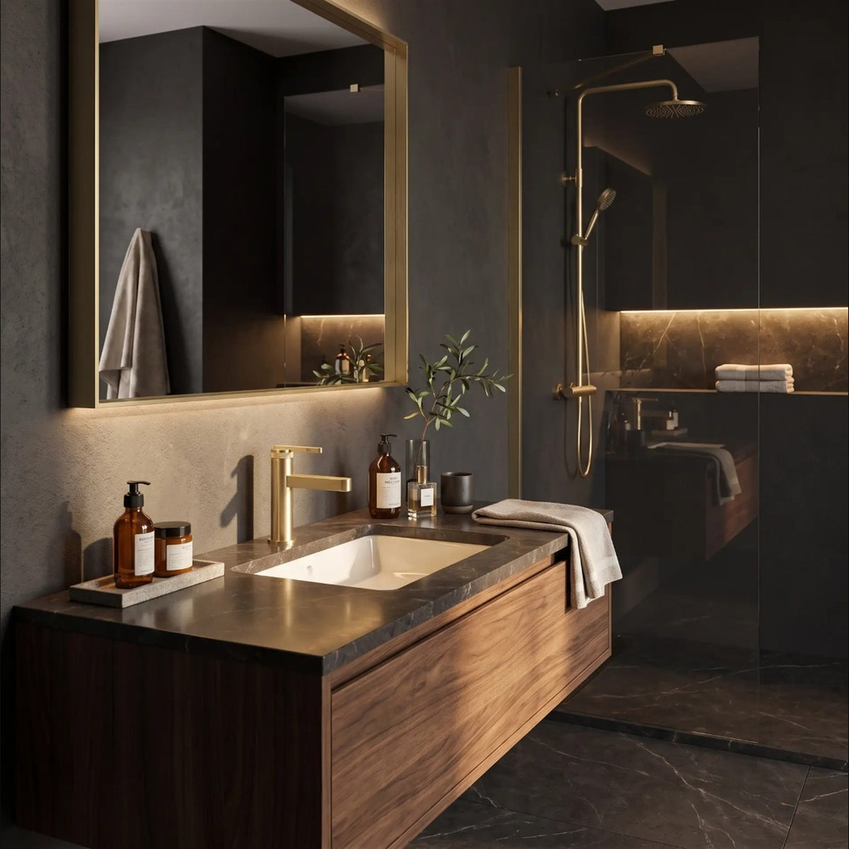 Waschtischarmatur Grace – Gold Matt Low