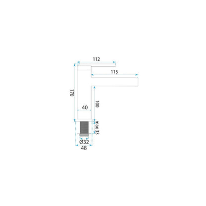 Waschtischarmatur Grace – Kupfer Matt Low