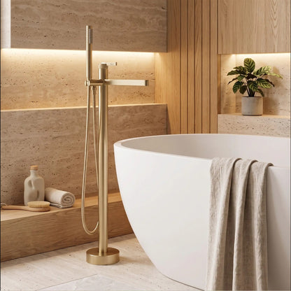 Freistehende Wannenarmatur Grace – Gold Matt