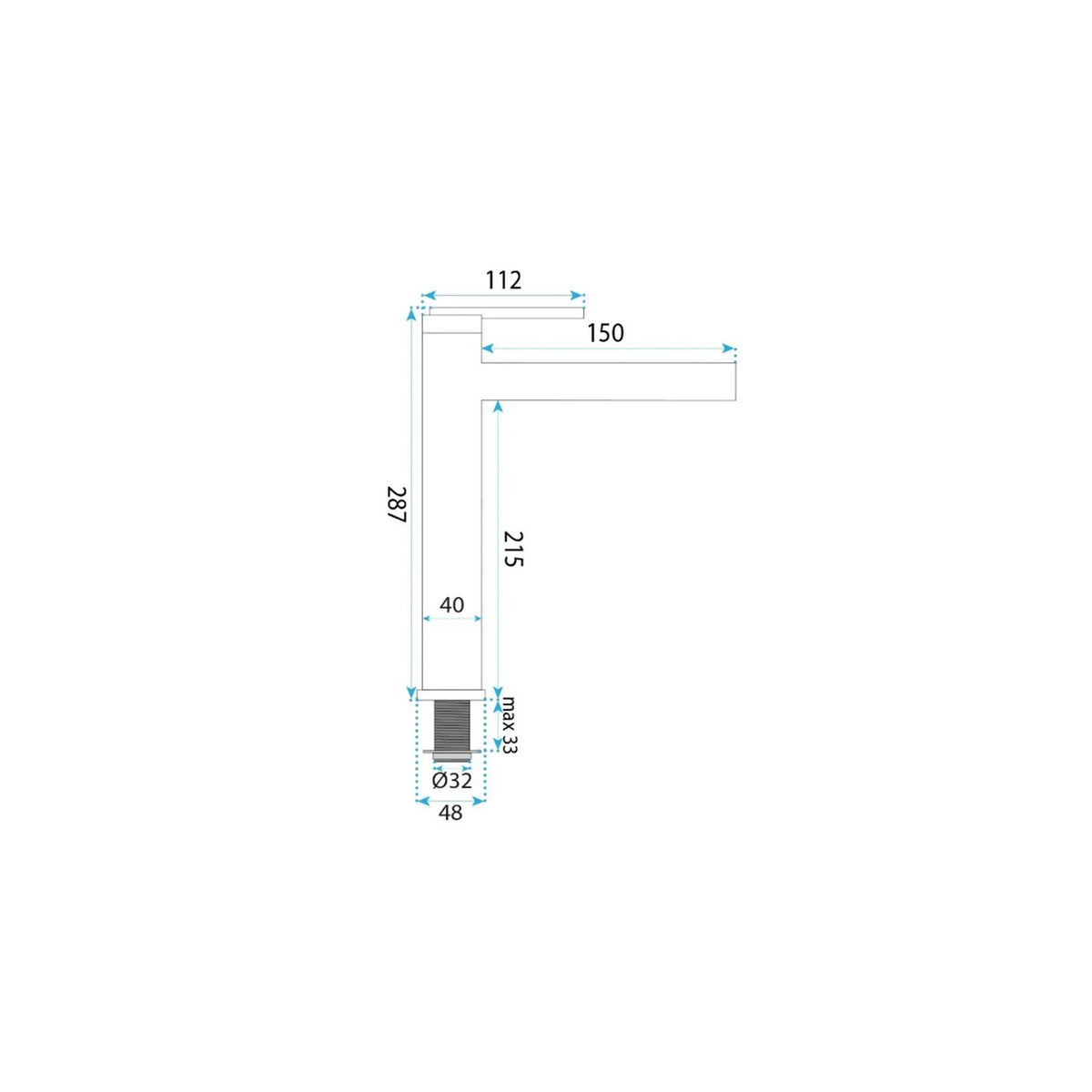 Waschtischarmatur Grace – Kupfer Matt High