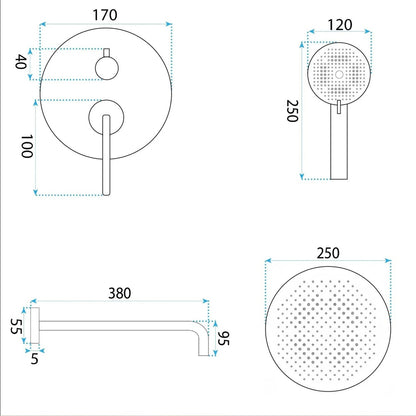 Unterputz-Duschset Grace – Titan
