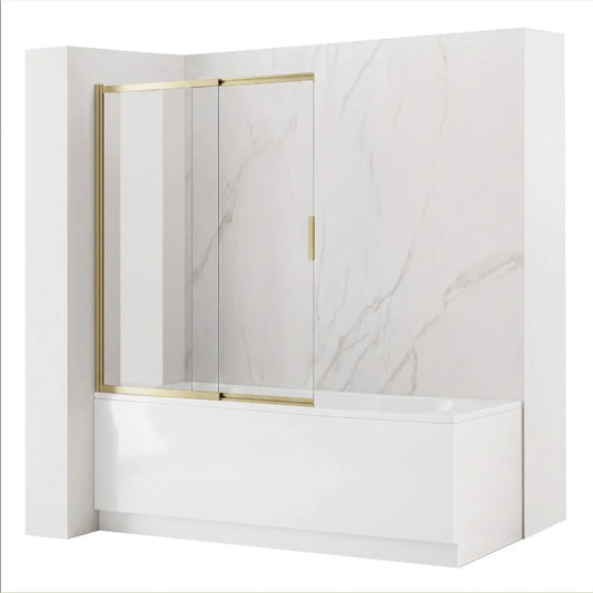 Duschwand Schiebetür Dario – Gold Matt 80 × 140 cm