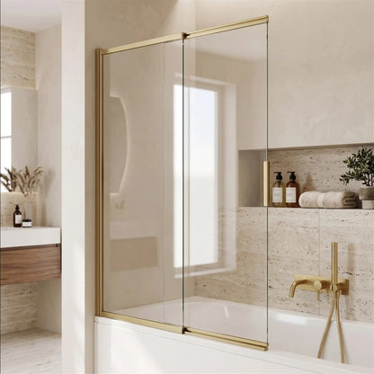 Duschwand Schiebetür Dario – Gold Matt 80 × 140 cm