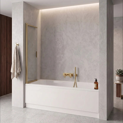 Duschwand Schiebetür Dario – Gold Matt 80 × 140 cm