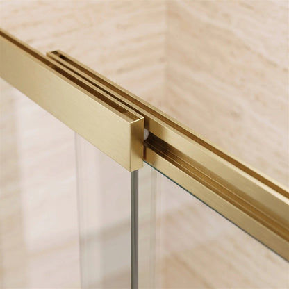 Duschwand Schiebetür Dario – Gold Matt 80 × 140 cm