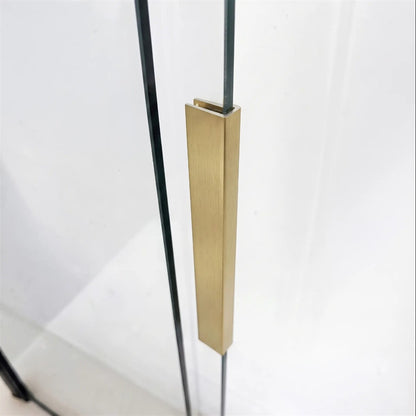 Duschwand Schiebetür Dario – Gold Matt 80 × 140 cm