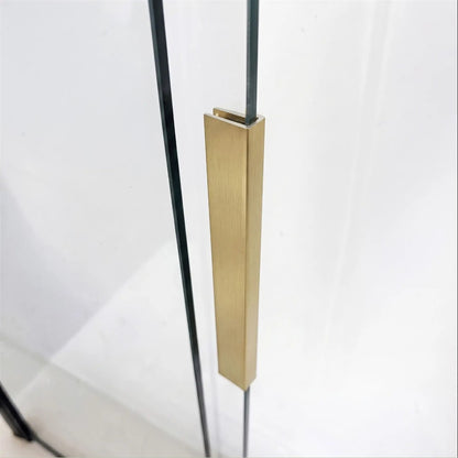 Duschwand Schiebetür Dario – Gold Matt 98,7 × 140 cm