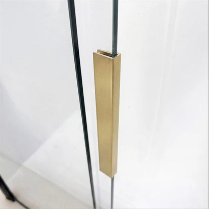 Duschwand Schiebetür Dario – Gold Matt 120 × 140 cm