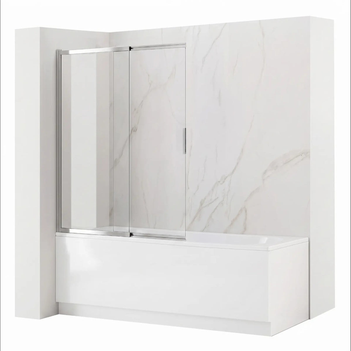 Duschwand Schiebetür Dario – Chrom 80 × 140 cm