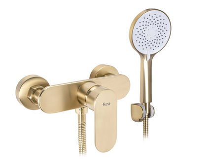 Duscharmatur Drop Gold Matt mit Handbrause