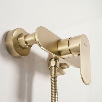 Duscharmatur Drop Gold Matt mit Handbrause