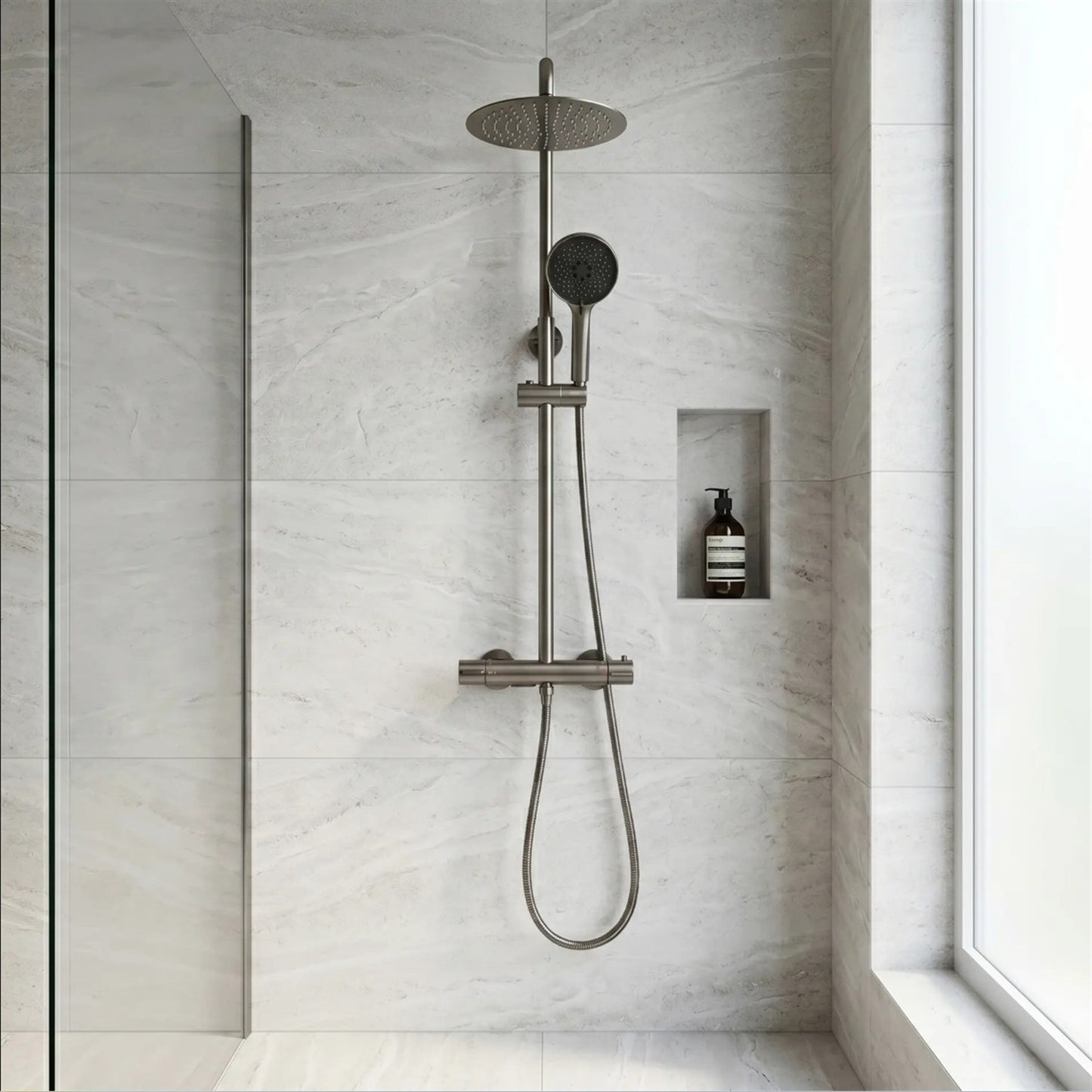 Thermostat-Duschset Drop – Titan