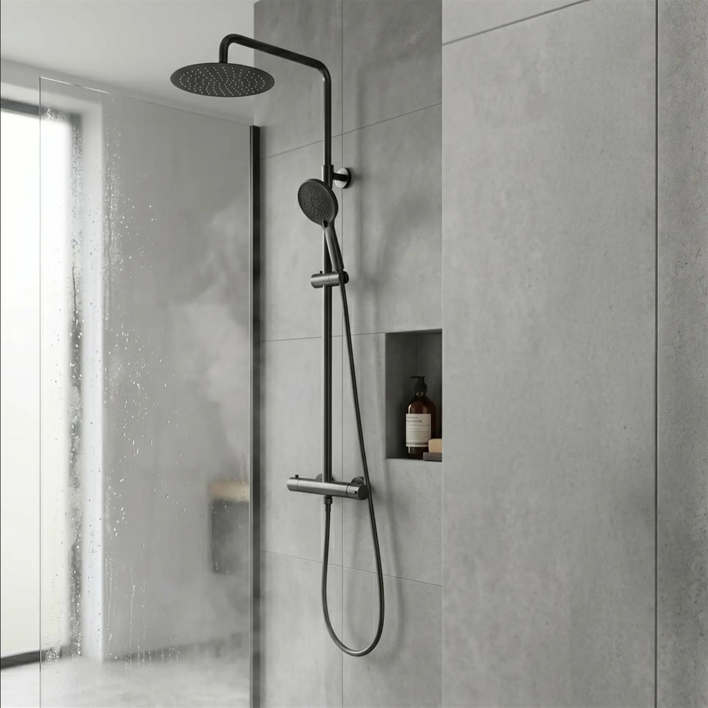 Thermostat-Duschset Drop – Titan