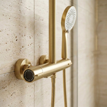 Thermostat-Duschset Drop – Gold Matt