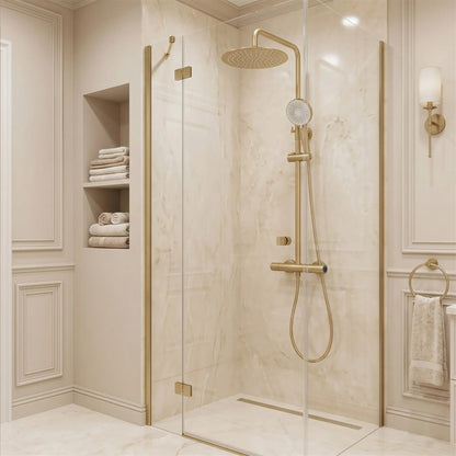 Thermostat-Duschset Drop – Gold Matt