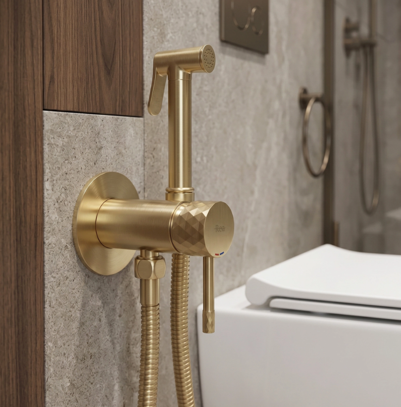 Bidetarmatur Lungo Loop Diamond Gold Matt