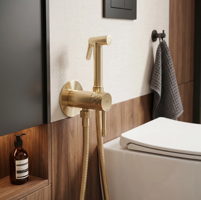 Bidetarmatur Lungo Loop Diamond Gold Matt