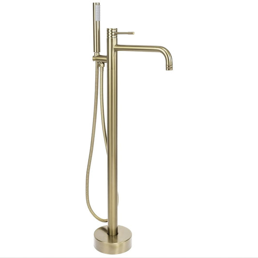 Freistehende Badewannenarmatur Lungo Diamond – Gold Matt