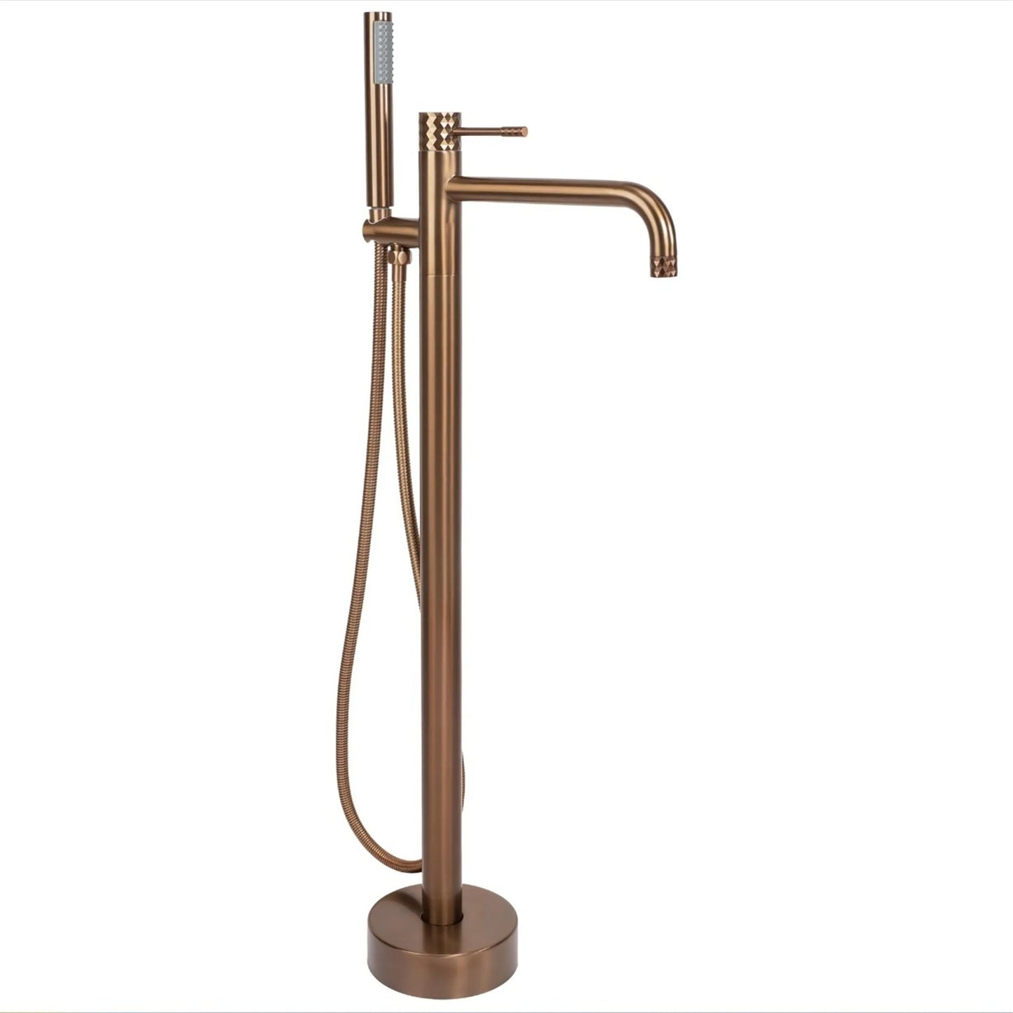 Freistehende Badewannenarmatur Lungo Diamond – Kupfer Matt