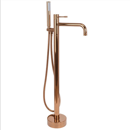 Freistehende Badewannenarmatur Lungo Diamond – Kupfer