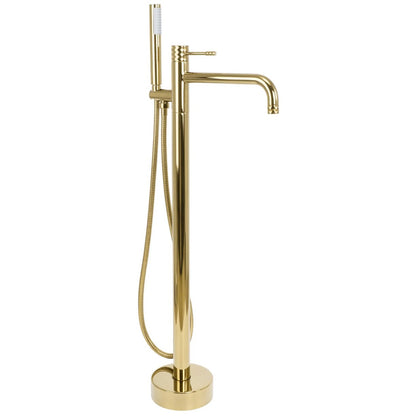 Freistehende Badewannenarmatur Lungo Diamond – Gold