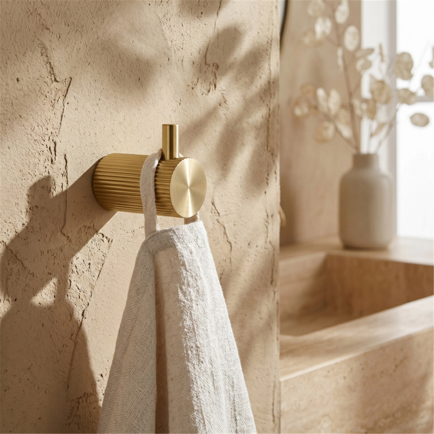 Badezimmerhaken 64104 Solo Gold Matt zur Wandmontage