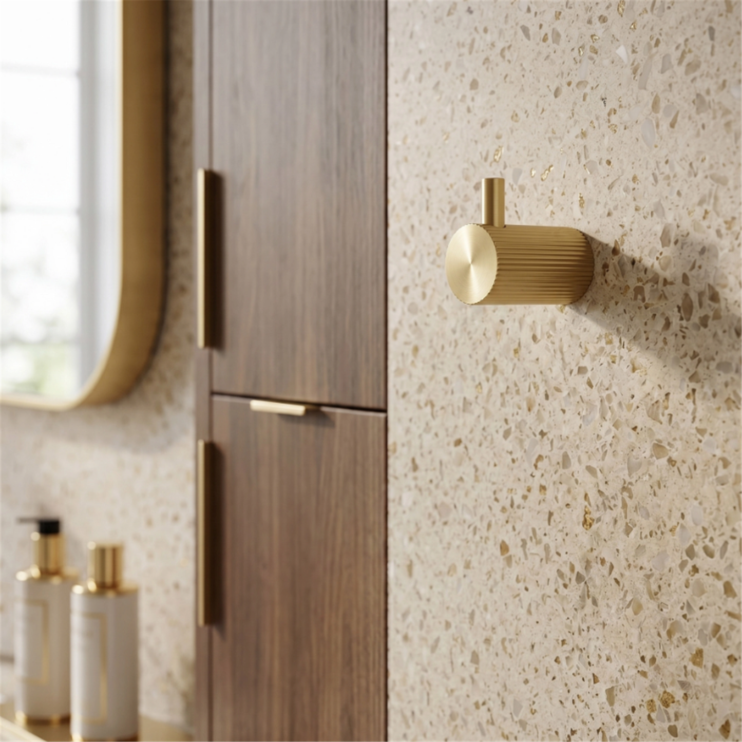 Badezimmerhaken 64104 Solo Gold Matt zur Wandmontage