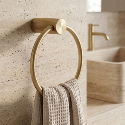 Handtuchring Solo Gold Matt für das Badezimmer