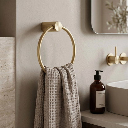 Handtuchring Solo Gold Matt für das Badezimmer