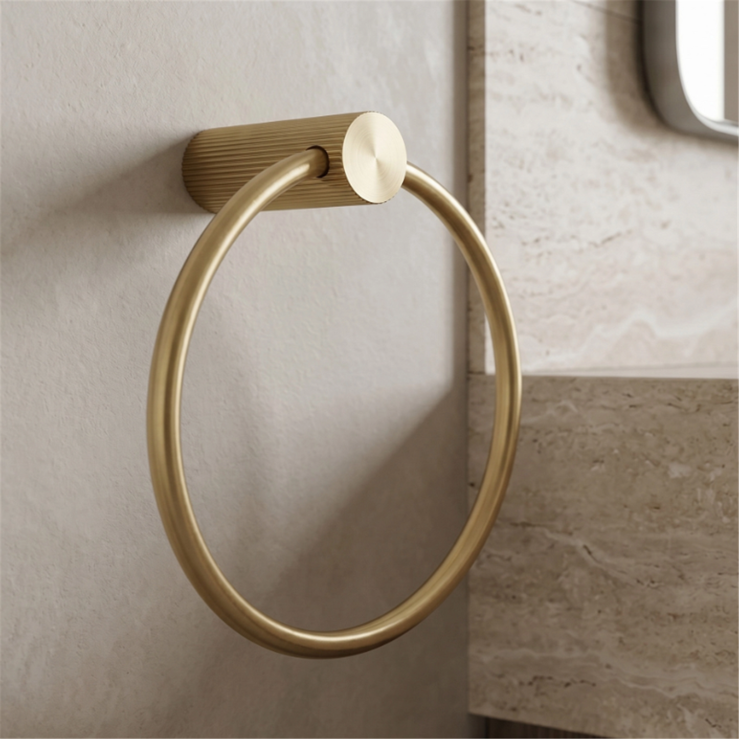 Handtuchring Solo Gold Matt für das Badezimmer