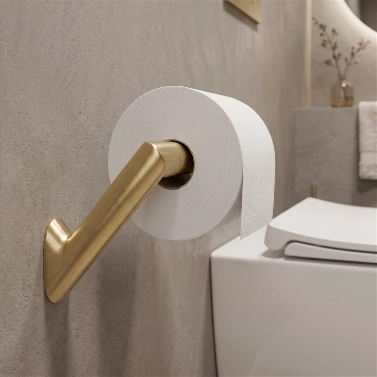Toilettenpapierhalter Will – Gold Matt 14,5 × 8,5 cm