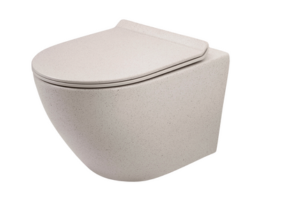 Wandhängendes WC Carlo Mini Greige 50x37 cm mit Tornado-Spülung