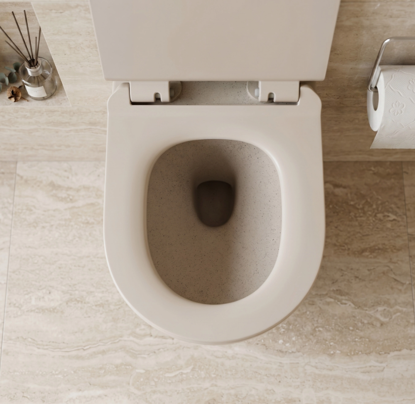Wandhängendes WC Carlo Mini Greige 50x37 cm mit Tornado-Spülung