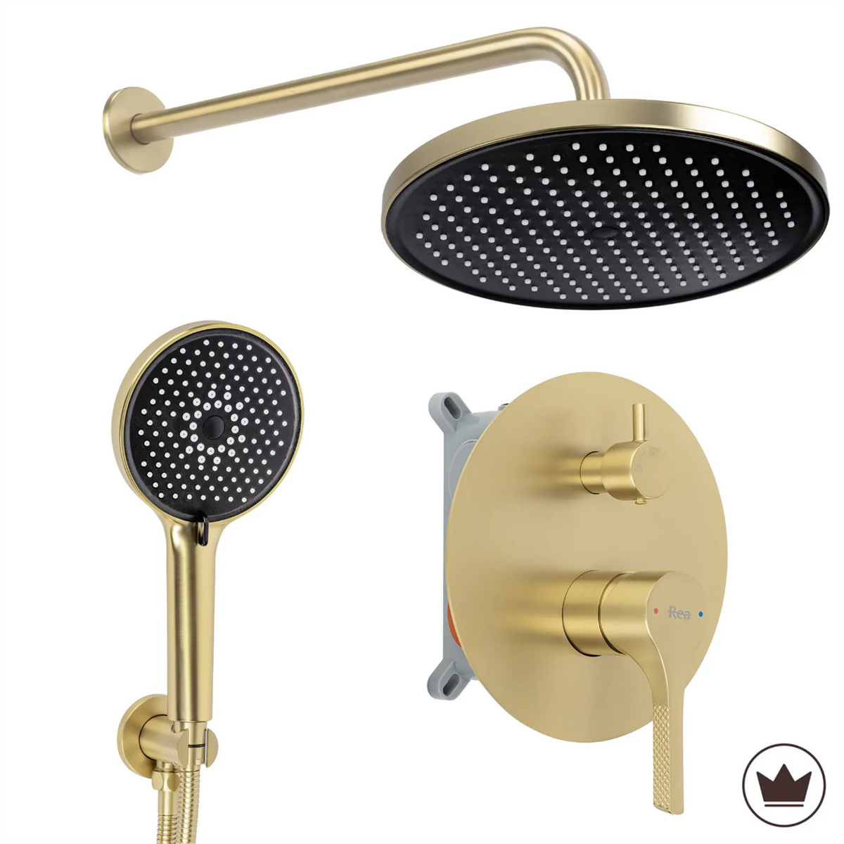 Unterputz-Duschset Maxim – Gold Matt mit Box