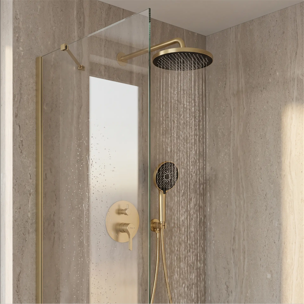 Unterputz-Duschset Maxim – Gold Matt mit Box