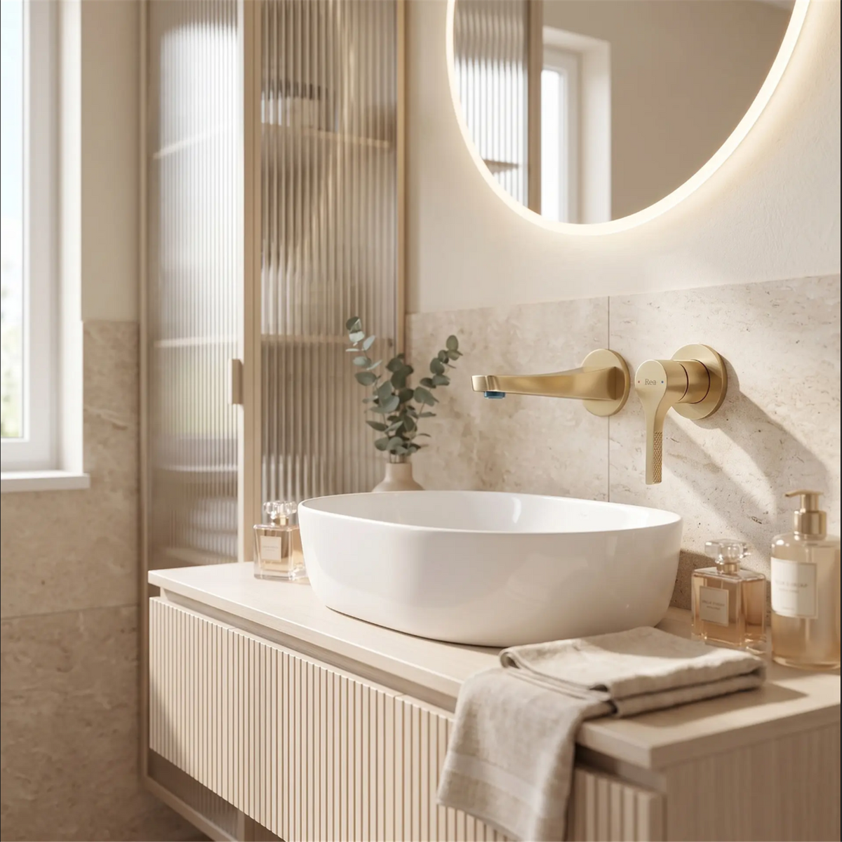 Unterputz-Waschtischarmatur Maxim – Gold Matt
