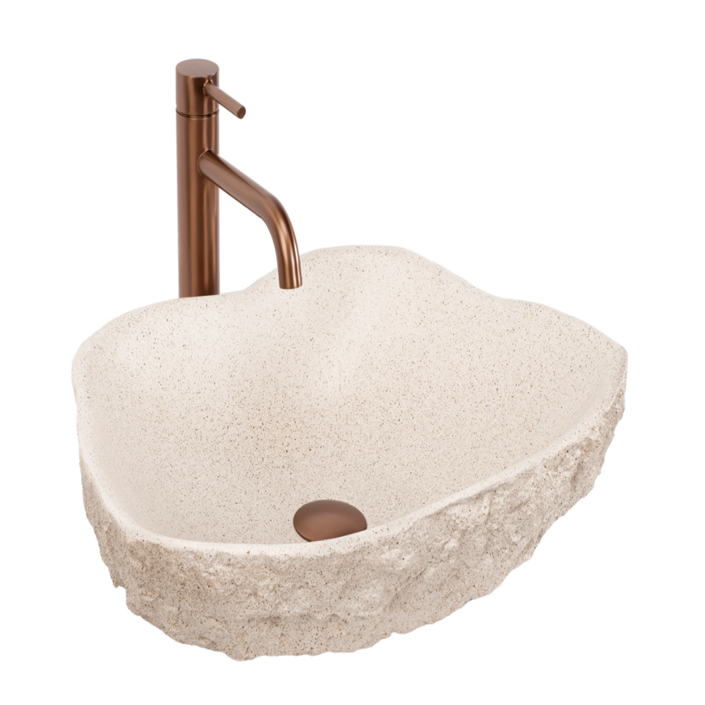 Aufsatzwaschbecken Isla Warm Beige 49 × 37 cm