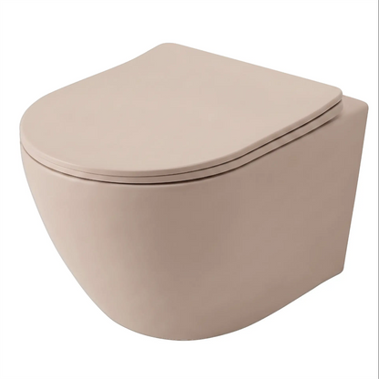 Wandhängendes WC Carlo Mini – Mocca Matt 49,5 × 36,5 cm
