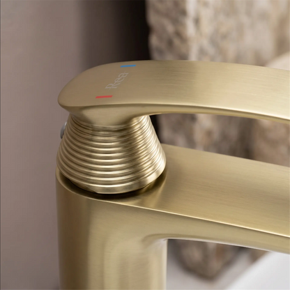 Waschbeckenarmatur Como Premium – Gold Matt Low