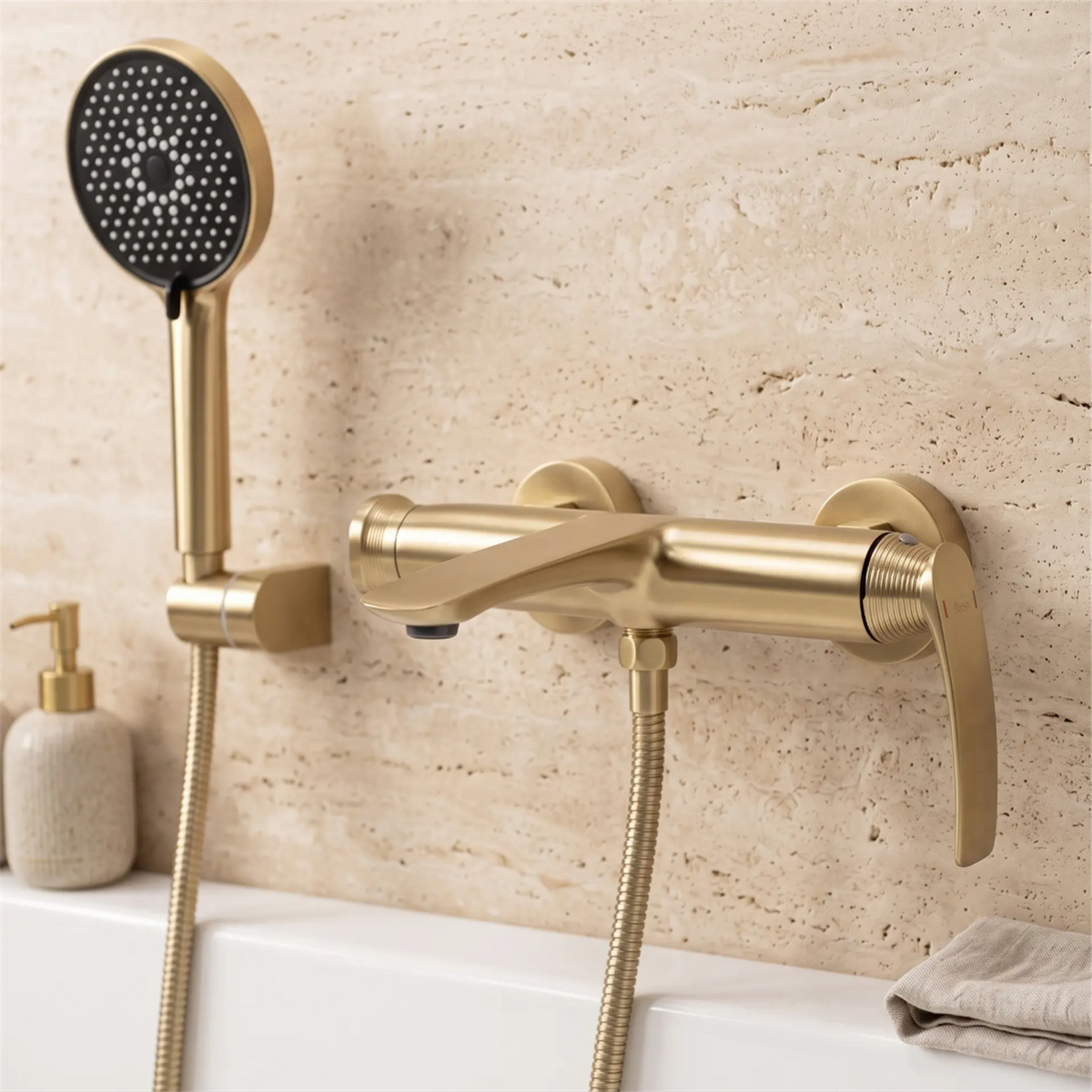Wannenarmatur Como Premium – Gold Matt