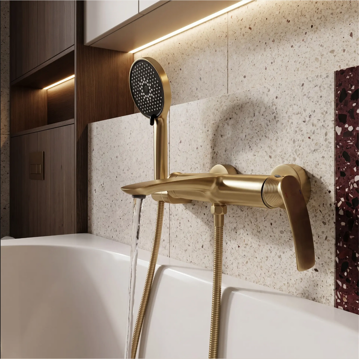Wannenarmatur Como Premium – Gold Matt