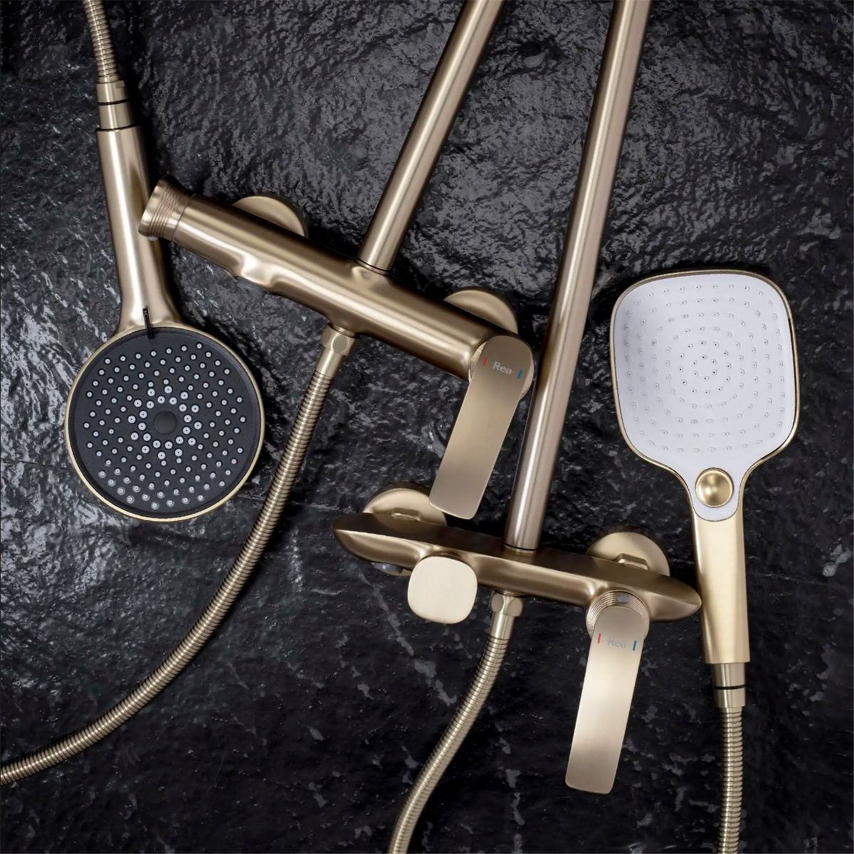 Duschgarnitur Como M2 Premium – Gold Matt