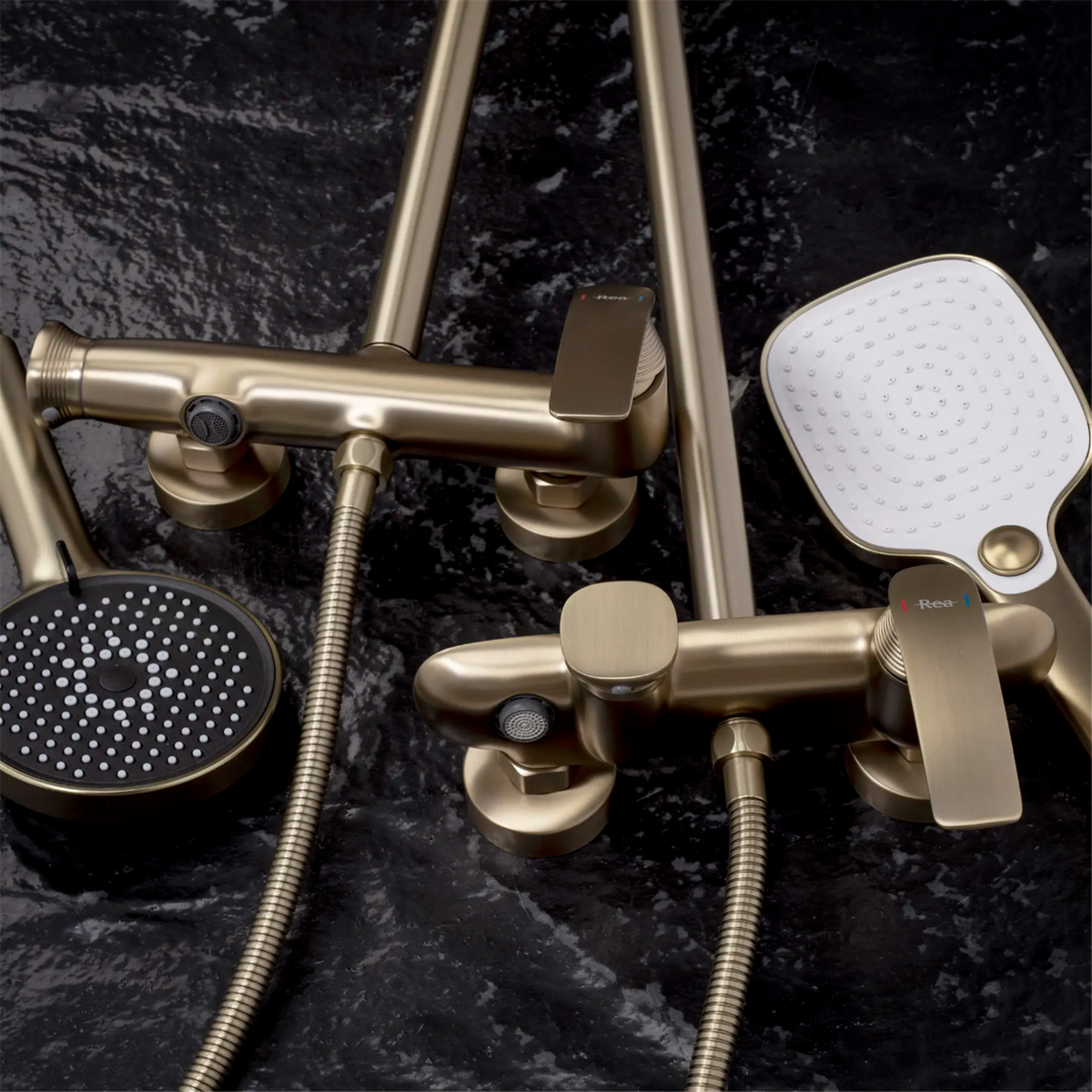 Duschgarnitur Como M2 Premium – Gold Matt
