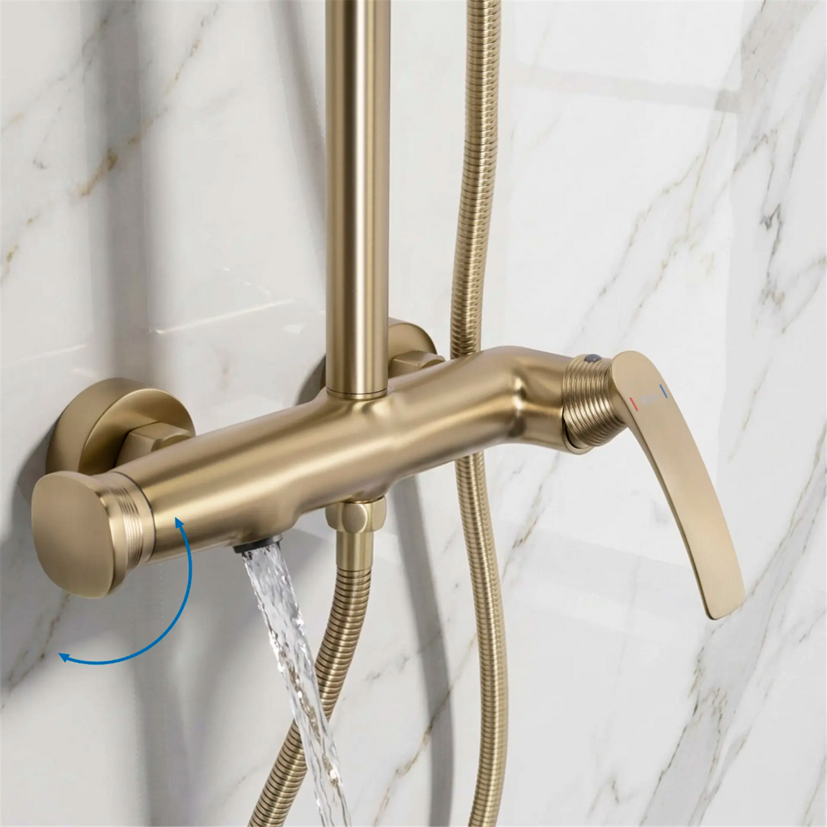 Duschgarnitur Como M2 Premium – Gold Matt