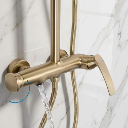 Duschgarnitur Como M2 Premium – Gold Matt