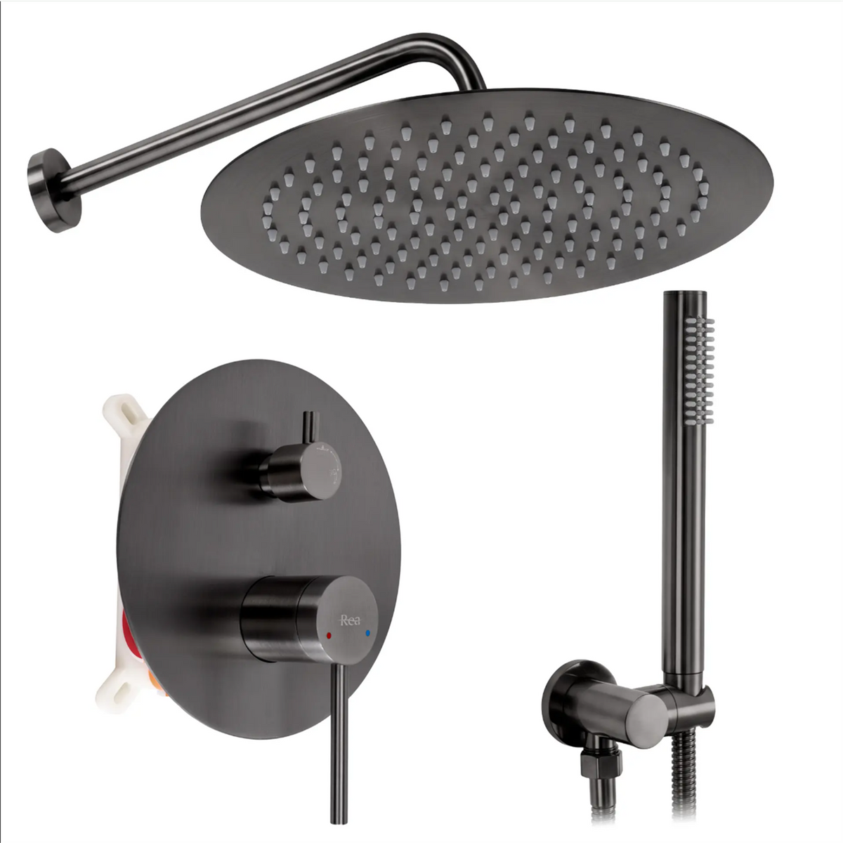 Unterputz-Duschset Foss Clif – Titan mit Box