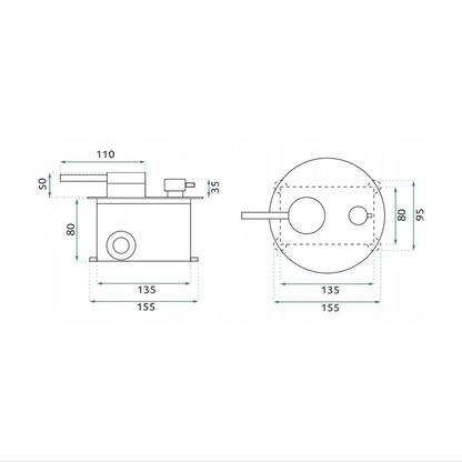 Unterputz-Duschset Foss Clif – Titan mit Box