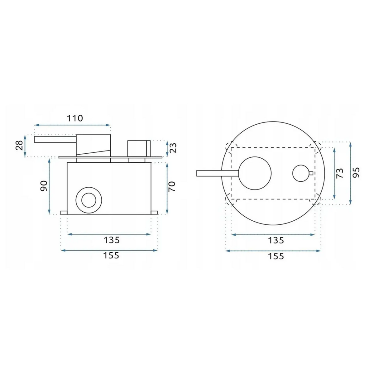 Unterputz-Duschset Argon – Chrom Matt mit Box