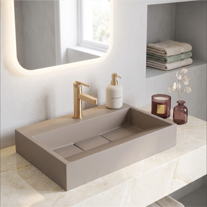 Waschbecken Goya – Beige Matt 60 × 37 cm