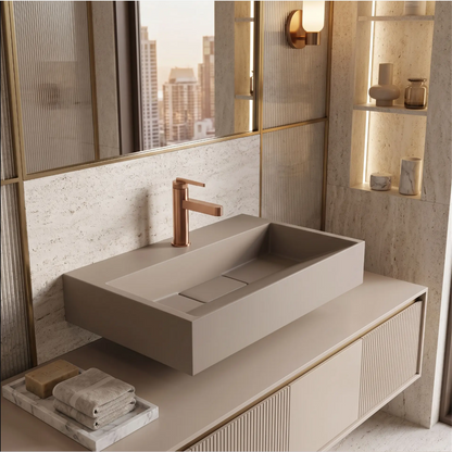Waschbecken Goya – Beige Matt 60 × 37 cm